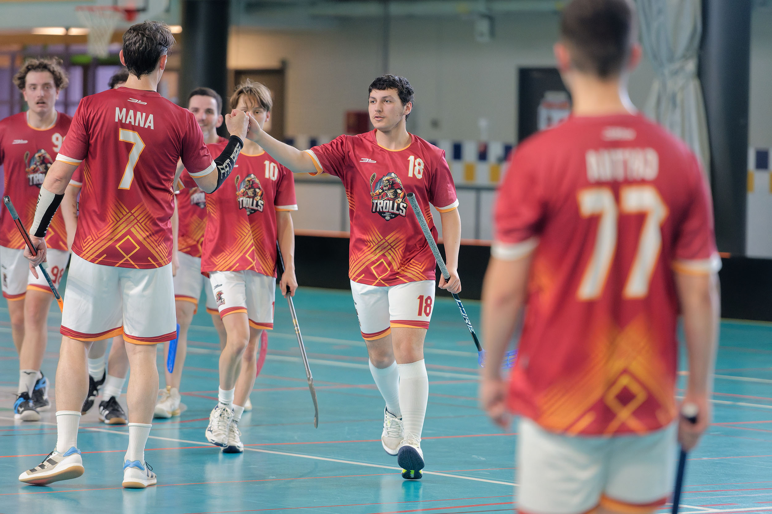 Célébration de l'équipe des Trolls d'Annecy — Playoffs